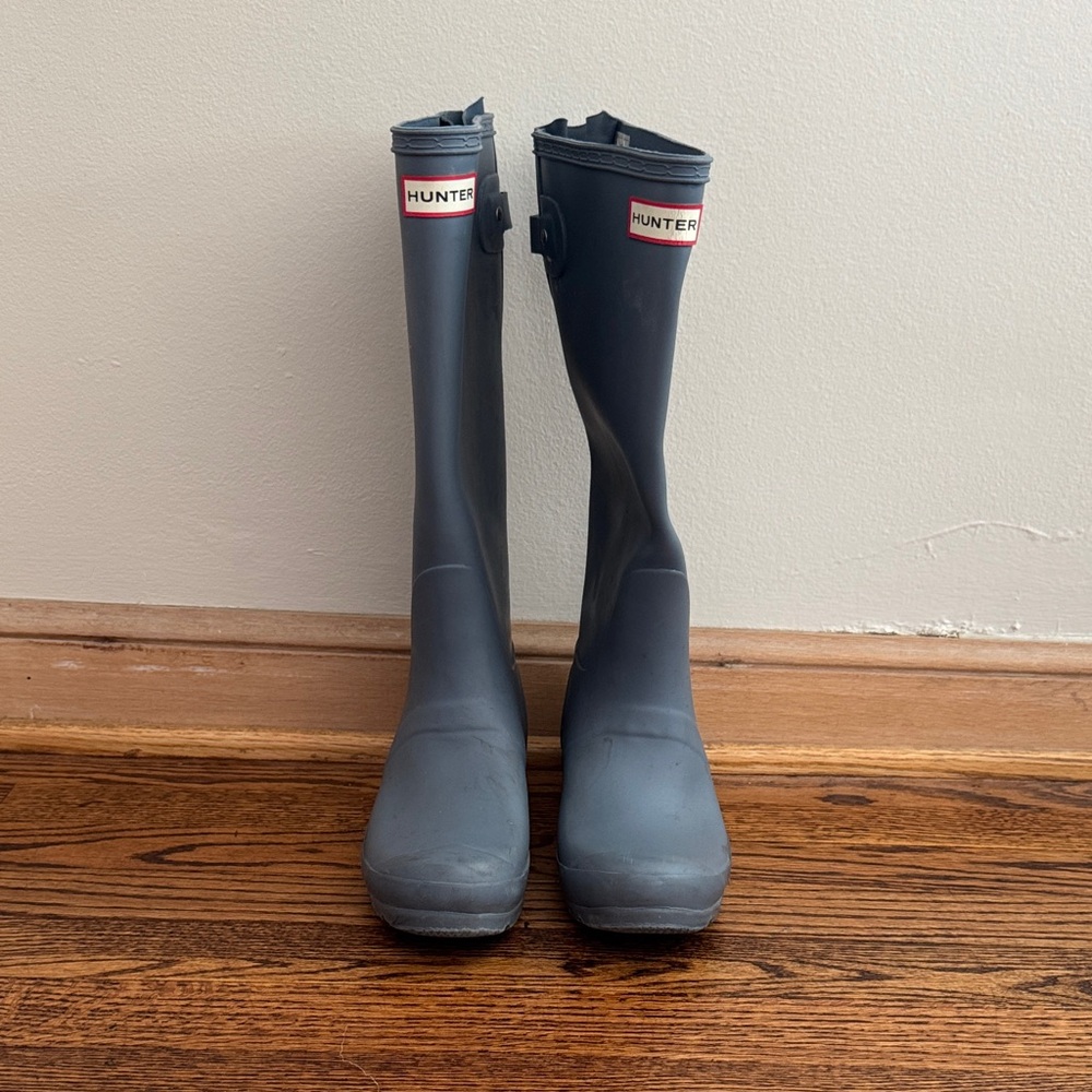 Hunter Tall Rain Boots in Light Blue